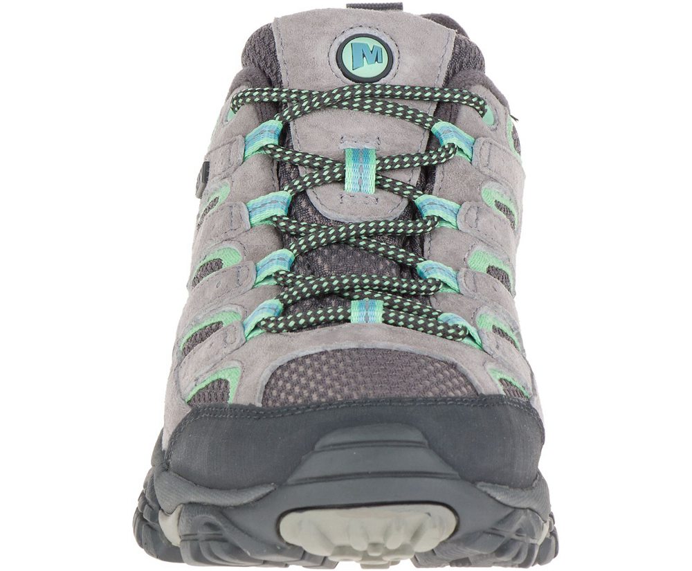 Buty Trekkingowe Merrell Damskie Szare/Mięta - Moab 2 Waterproof - 790386-HYI